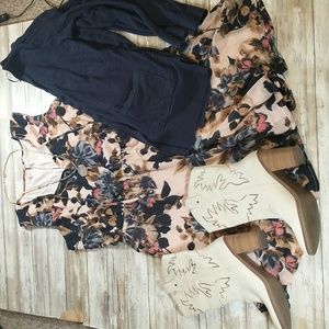 XL Maurices dress sundress floral Tier Extra Large 0X